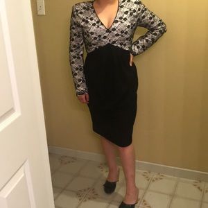 Montella by Rena di Montella black and white dress